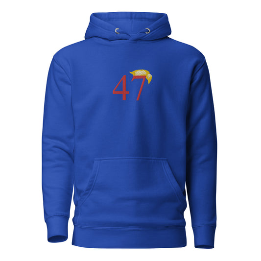 "Trump 47" Stitched Unisex Hoodie